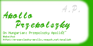 apollo przepolszky business card